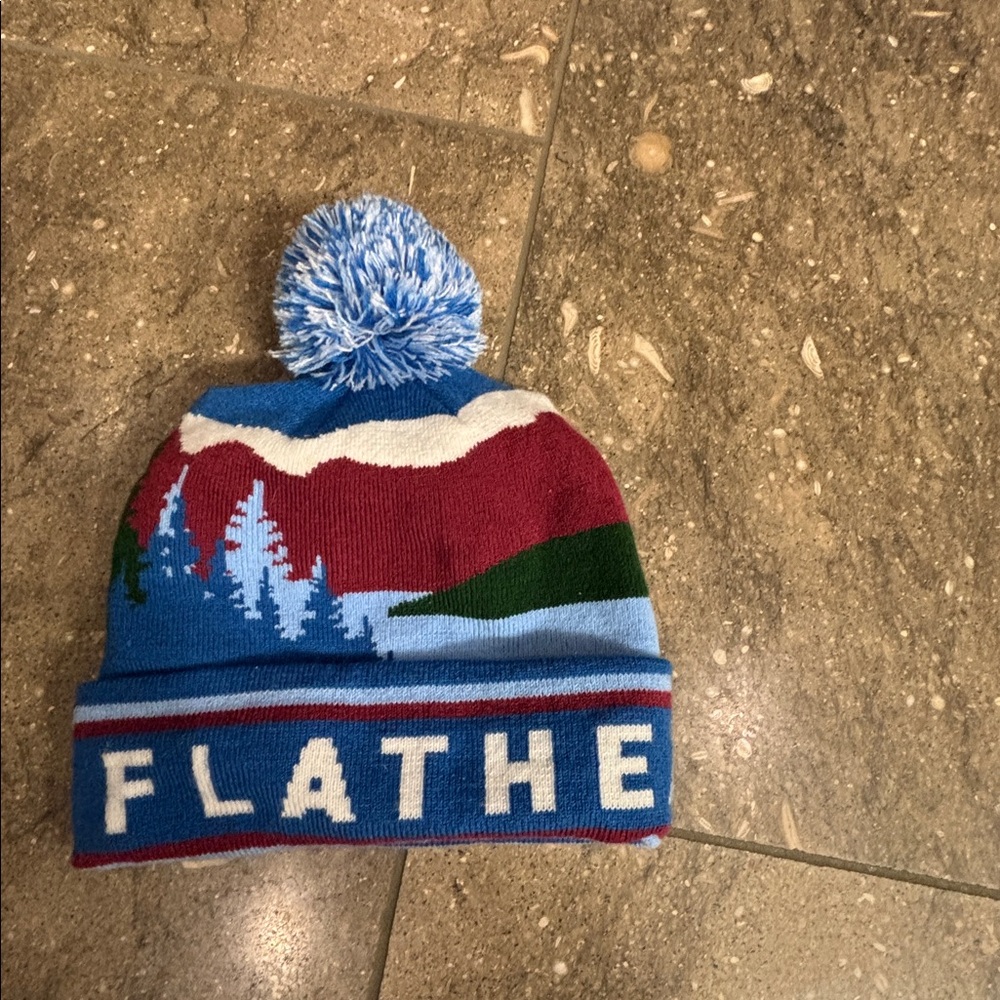 Flathead Lake Montana Pom-Pom Beanie